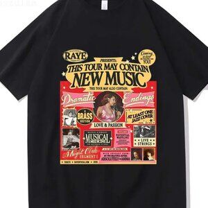 Raye Tour 2026 Graphic T Shirts Summer Trendy Design Streetwear Y2K
